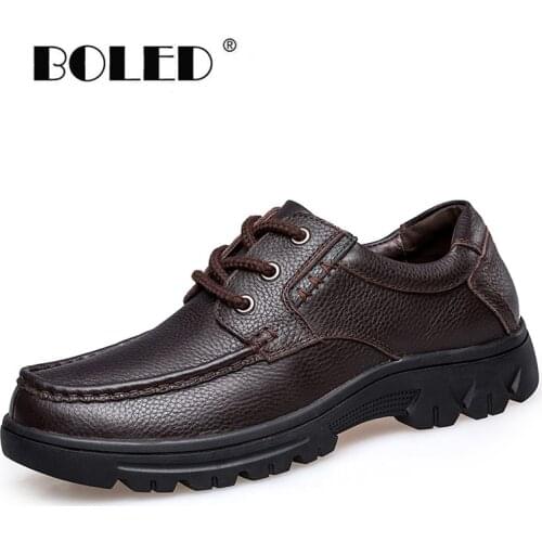 Natural Leather Men Shoes Flats Designer Lace Up Breathable Shoes Men Plus Size Thick Bottom Outdoor Casual Shoes