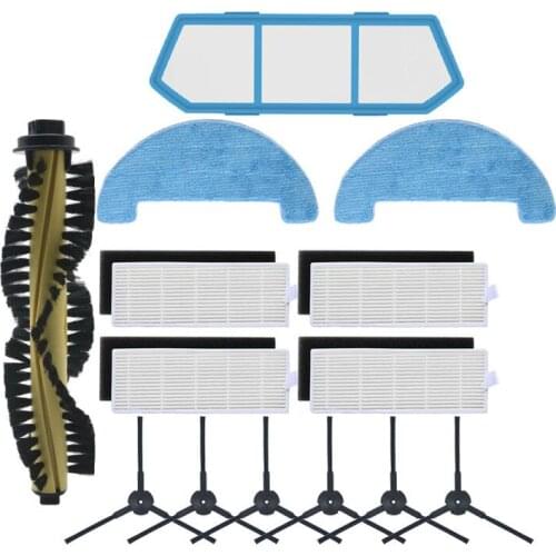 Accessories Kit For Ilife A4 A4S A40 Vacuum Cleaner Parts HEPA filter primary filter side brush Roll Brush Cover Mop Pad Cloth
