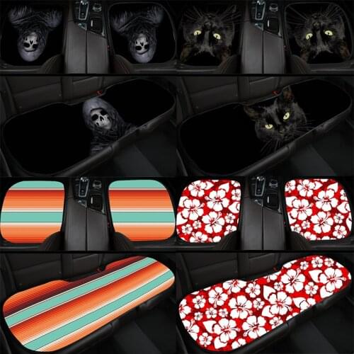 Aimaao Car seat printing pattern cushion covers soft Wool fabric Auto interior accessories for golf 4 5 passat b5 b8 peugeot 20