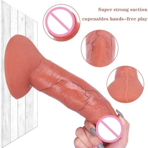 New Arrivals Soft Silicone Realistic Penis Dildo Sexy Huge Dildo With Suction Cup For Female Masturbator Adult Sex Toy for Woman