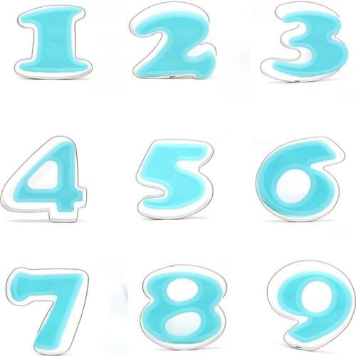 Number 1-9 Cookie Cutter Stainless Steel Biscuit Cut Mold Baking Fruit Cut Cake Mold Embossing Printing Die