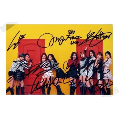 TWICE autographed signed original group photo picture 4*6 inches collection freeshipping 02.2017