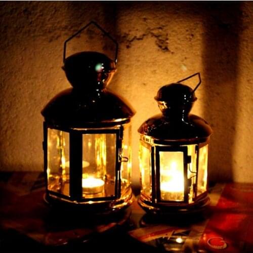 Gold-Plated Metal Candlestick Creative Wrought Iron Horse Light Windproof Candle Holder Wedding Birthday Hotel Ornaments