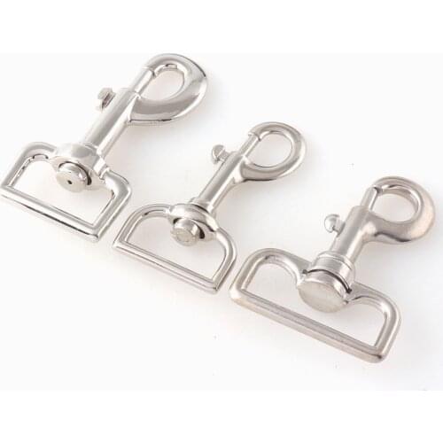 Large Sliver Swivel Clasp Claw Dog Collar Supplies Jewelry Charm Lobster Clasp Trigger Snap Clasp for Leash Webbing Handbag Hook