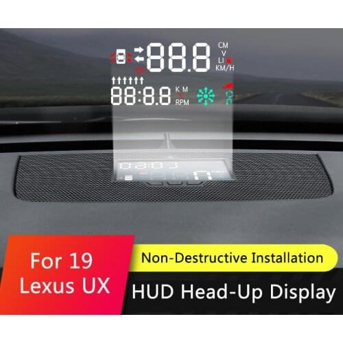 QHCP Car HUD Head Up Display Digital Speed HD Projector Screen Safe Drive Hidden For Lexus UX 260H 200 2019 Interior Accessories