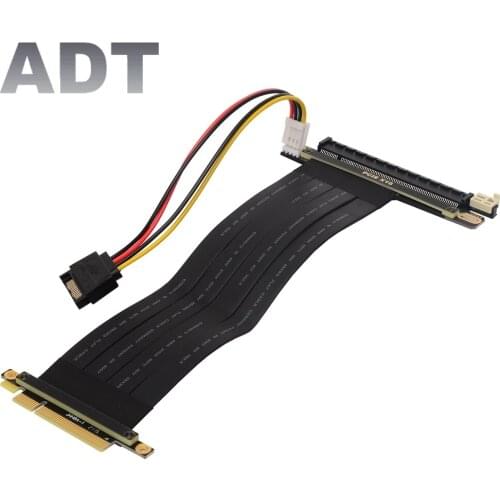 Pcie X8 To X16 PCI-E Riser Express RTX 3060 ETH Pcie Riser Adapter Extender Cable with SATA Power for Multi-Card BTC Miner