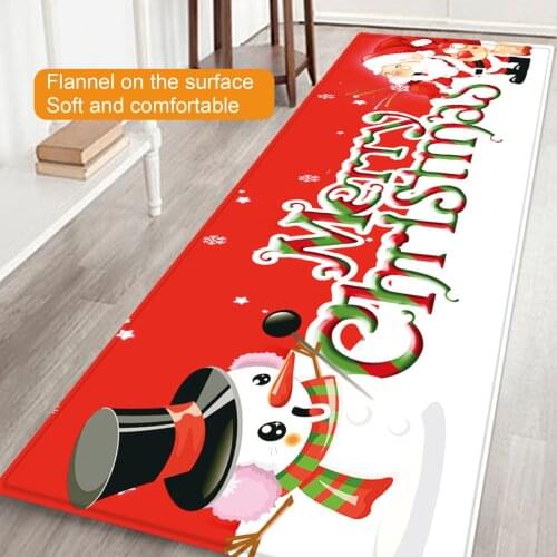 Christmas Modern Living Room Rug Kitchen Mat Home Entrance Doormat Bedroom Bedside Decor Carpet Hallway Bath Anti-Slip Floor Mat
