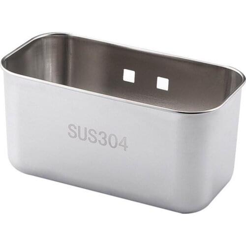 304 Stainless Steel Sink Drain Strainer Basket Food Catcher Sink Hanging Basket For Kitchen