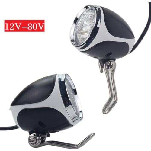 Electric Bicycle Led Light Electric Scooter Light Battery Car Headlight With Horn Headlight Modified Spotlight 12-80V Universal