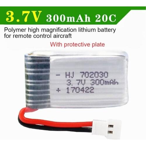 U816 U830 Feida F180 Battery 2Pcs/lot 3.7V 300mAh Li- polymer Battery for Aircraft Li-polymer Lipo Battery 702030 XH