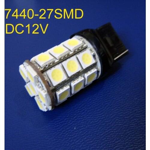 High quality 12V 5W T20 7440 Car Led Rear Fog Lamp,W21W Auto Reverse light Turn Signal DRL Tail Light Bulb free shpping 5pcs/lot