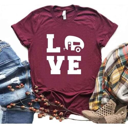 LOVE Hiking Camping adventure Women tshirt Cotton Hipster Funny t-shirt Gift Lady Yong Girl 6 Color Top Tee R367
