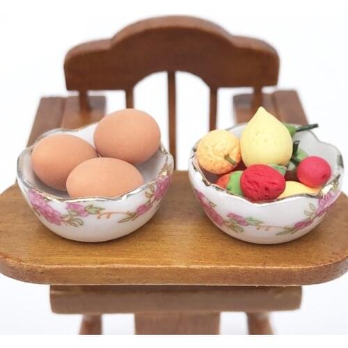 1:12 Miniature Furniture Vintage Dessert plate DIY Miniatures For Dollhouses