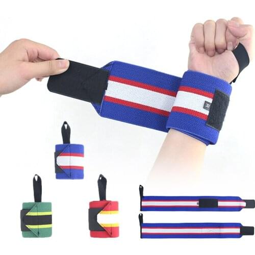 1PCS Elastic Breathable Wrist Wraps Weight Lifting Wristband Powerlifting Wrist Brace Support Strap Gym Fitness Supplies