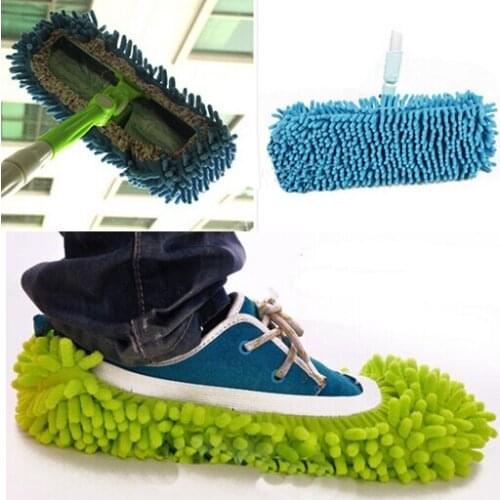 1Pcs Lazy Drag Shoe Mop Caps Multifunctional Chenille Shoe Covers Clean Slippers