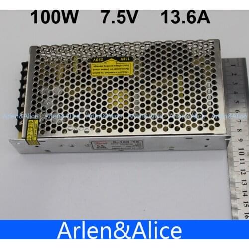 100W 7.5V 13.6A Single Output Switching power supply for LED Strip light