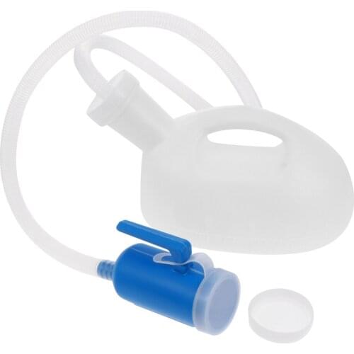 1 Set Practical Urinary Pot Portable Chamber Pot With Tube (White)