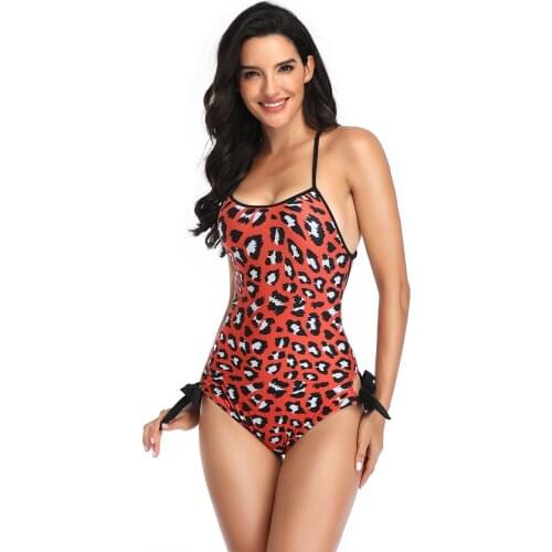 2021 One Piece Swimsuit Women Swimwear Slimming Push Up Bathing Suit sexy leopard pringting backless Swimming Suit Beachwear
