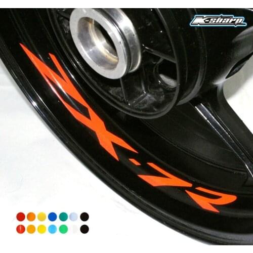 8 X custom inner rim decals wheel reflective sign Stickers stripes Fit KAWASAKI ZX-7R