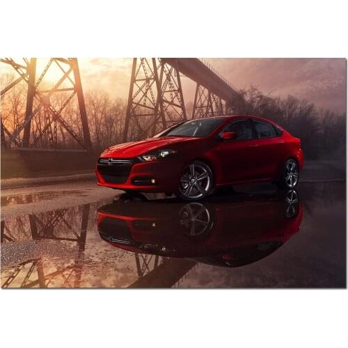 Dodge Dart GT Car Photo Decorative Posters and Prints Canvas Painting Wall Art Picture For Living Room