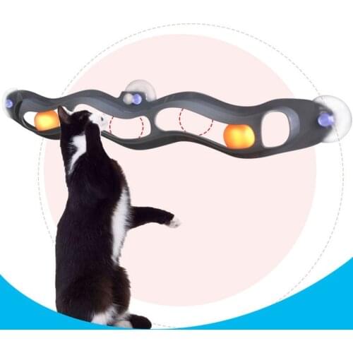 Pet Cat Toy Sucker Track With Balls Tunnel toy Tracks toy Pet cat Intelligence Toys Interactive Track Ball Toy Pet Supply