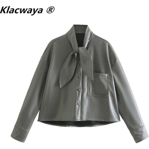 Женские кожаные куртки Klacwaya China At AliExpress