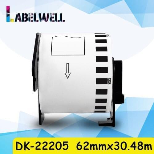 Labelwell Thermal Paper DK-22205 DK22205 162mm*30.48m Label DK-2205 DK 22205 replace for Brother Label mkaer QL-580N, QL-650TD
