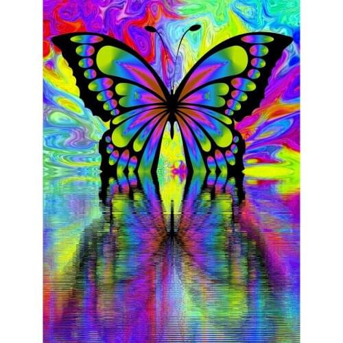 LaoJieYuan Diy 5D Flower Butterfly Full Diamond Painting Cross Stitch Kits Art Northern Europe High Quality Animal 3D Paint