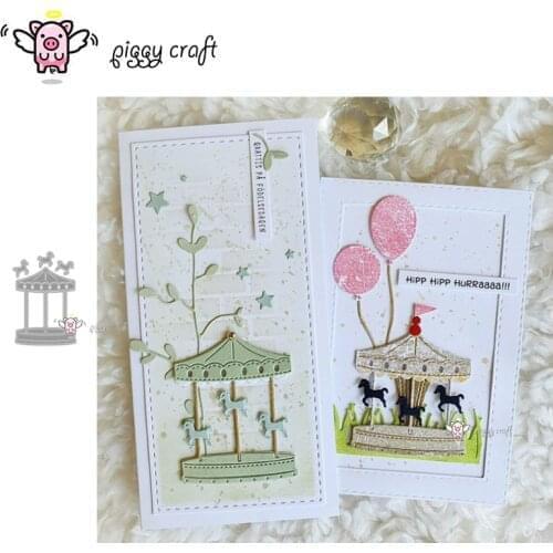Piggy Craft metal cutting dies cut die mold Carousel decoration Scrapbook paper craft knife mould blade punch stencils dies