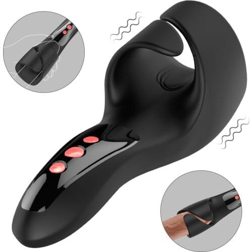 Powerful Vibrator Glans Massager Penis Stimulation Penis Delay Trainer Male Masturbator Sex Machine Sex Toys For Men Adults