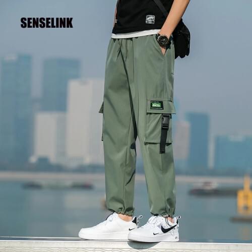 Mens Clothing 2021 New Fashion Trousers Joggers Brand Cargo Pants Classic Korean Hip Hop Multi Pocket Streetwear Pants M-5XL