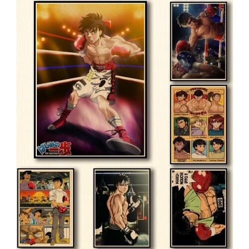 10 Designs Anime Hajime No Ippo Kraftpaper Poster Ippo Makunouchi Artwork Fancy Wall Sticker for Coffee House Bar A3