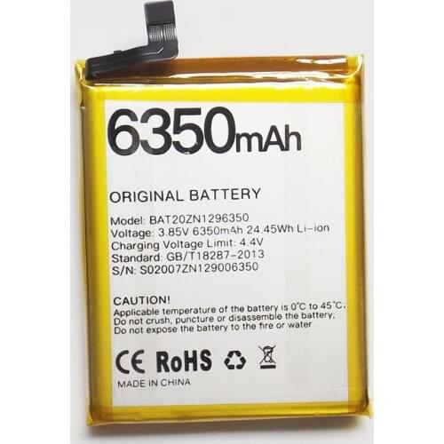 Original doogee S96 pro phone battery 6350mah 3.85V for doogee S96 pro phone battery