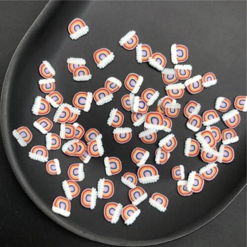 50g Rainbow Polymer Clay Sprinkle For Kids Diy,Soft Clay For Craft Clay/Nail Art/Scrapbook Decoration DIY,Filler
