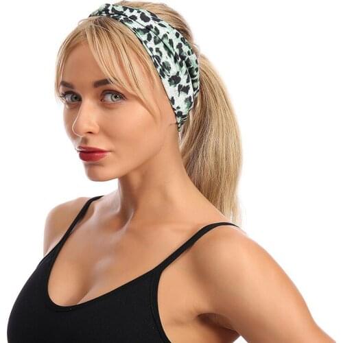 Yoga Accessories Womens Headbands Elastic Bandeau For Jogging Summer Girls Hair Ribbon Workout Head Bands Leopard Pattern Item