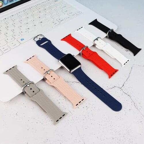 Silicone strap for Apple Watch band 6/SE/5/4/3/2/1 strap for iWatch Sport band soft breathable replacement 40mm44mm38mm42mm