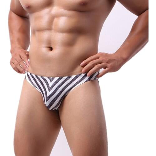 Sexy Mens Briefs Shorts Thin Ice Silk Underwear Low Rise U Convex Pouch Panties Intimate Cueca Calzoncillo Plus Size M-3XL