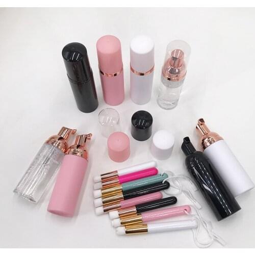 50ml Eyelash Extensions Brush Shampoo Eyelash Extension Glue Eye Lash Cleaning Foam Pump Design No Stimulation Makeup Cleaner