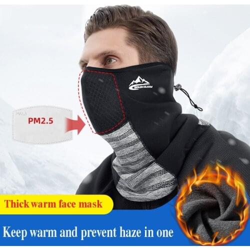Winter Mask Scarf For Men Windproof Warm Outdoor Riding Scarf Tube Chimney Face Half Cover Headband Men Women Fashion Bandana