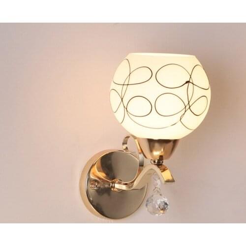Modern Simple Bedroom Bedside Wall Lamp Nordic Corridor Living Room Tv Background Wall Light E27 Led Mirror Light