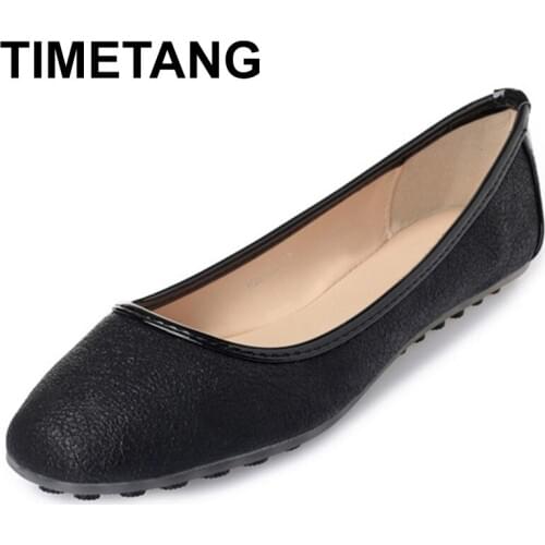 TIMETANG 2021Square Toe Flats ladies Shoes Gold Silver Ballet Flat Light Weight Spring Casual Shoes Girls Shoes WomanE572