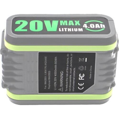 High Quality Battery Label 20V 4.0Ah Lithium Battery Stickers 10 Pcs for Wackers WA3596 WA3595
