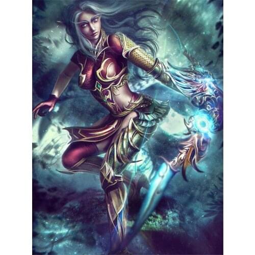 World Of Warcraft Printed Canvas 11CT Cross Stitch Embroidery Full Kit DMC Threads Craft Handiwork Knitting Painting Needle