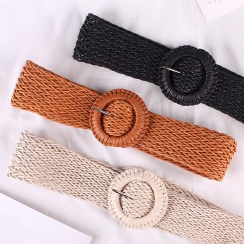 Women Waist Belts Ethnic Style Ladies Belt New Braid Belt Fashion For Dress Braided Cummerbund Waist Strap Waistbands