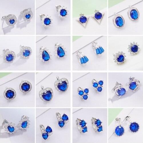 10 Pairs/Lot Random Design AAA CZ Classic Round Heart Earrings Cute Hoop Earrings for Women Gifts Fashion Jewelry Wholesale