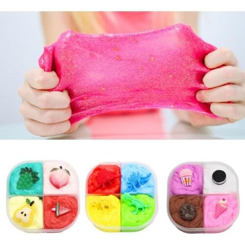 120ml 12 Color Antistress Putty Slime Toy Cream Butter Slime Creative Soft Non-sticky Polymer Clay Kids DIY Sludge Toy for Relax