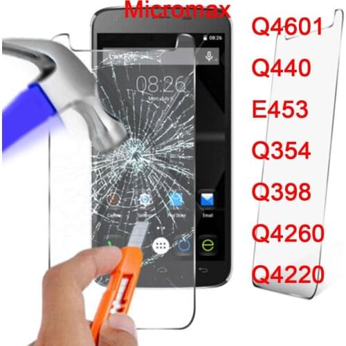 2.5D 0.26mm 9H Premium Tempered Glass For micromax Q4601 Q440 E453 Q354 Q398 Q4260 Q4220 Screen Protector