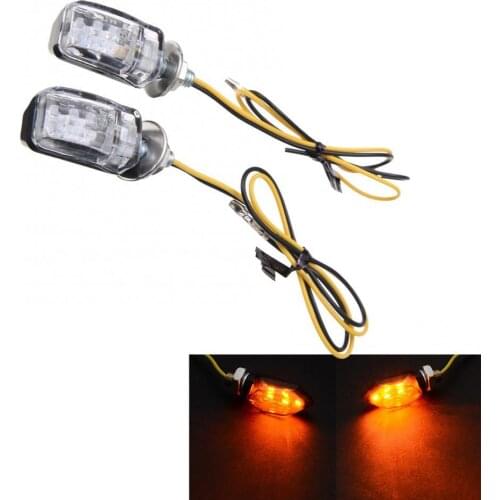 80% Hot Sale 2Pcs 12V 6LED Motorcycle Mini Turn Signal Lamps Indicator Lights Amber Blinkers