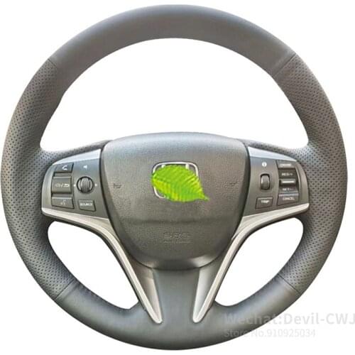 Alcantara For Honda Avancier URV hand-stitch steering wheel grip cover leather suede carbon fiber sweat-absorbent 2017-2020