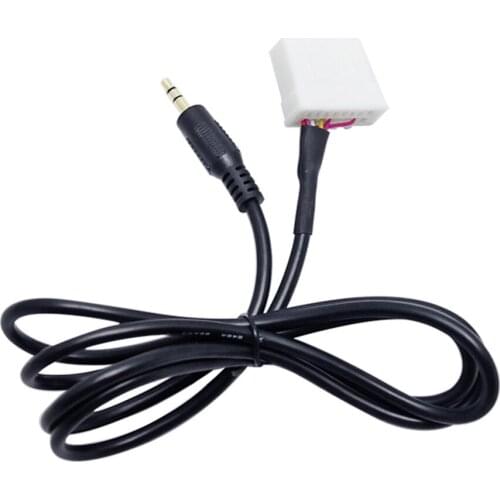 3.5mm Black B70 AUX Audio Adapter Input Cable for Mazda 2 3 5 6 MX5 RX8 2006 MP3 CD Changer Jack Plug Audio Cable For Mazda 2